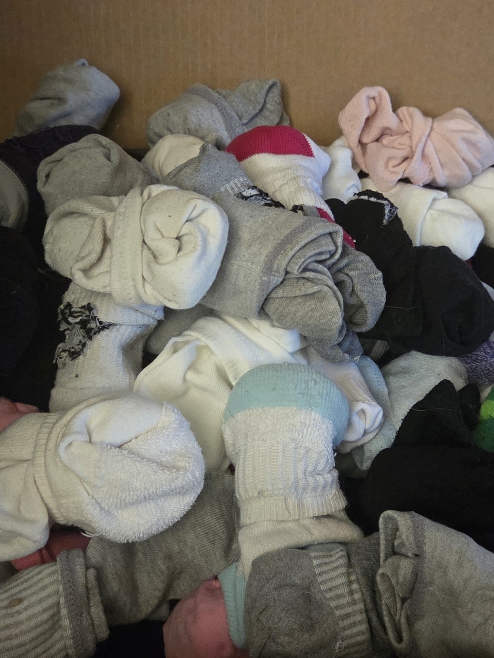 Kids Socks Bundle - Mixed Colors (White, Gray, Black, Pink, Light Blue)